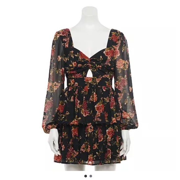 Kacia Dress from Alter'd State.
Medium. Black Floral. - Picture 1 of 7